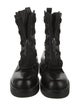Valentino Rockstud Accents Leather Combat Boots