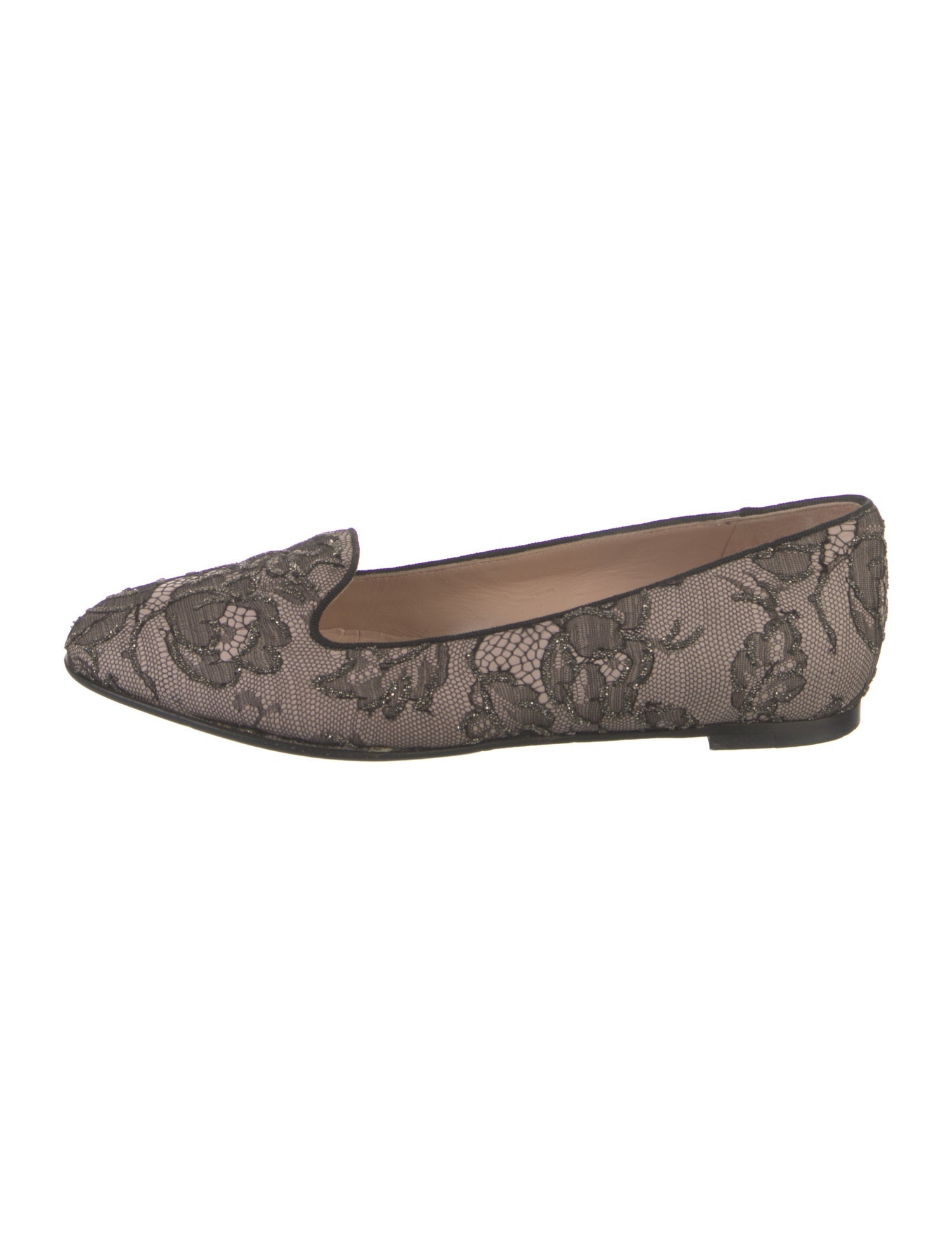 Valentino Lace Lace Pattern Ballet Flats