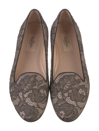 Valentino Lace Lace Pattern Ballet Flats