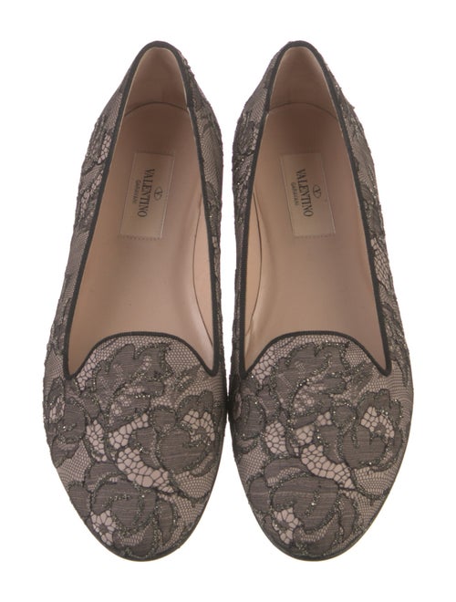 Valentino Lace Lace Pattern Ballet Flats