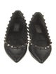 Valentino Rockstud Accents Leather Ballet Flats