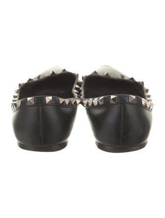 Valentino Rockstud Accents Leather Ballet Flats