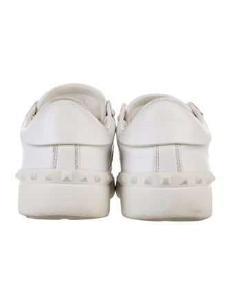 Valentino Rockstud Accents Leather Sneakers
