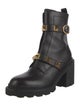 Valentino Rockstud Accents Leather Combat Boots