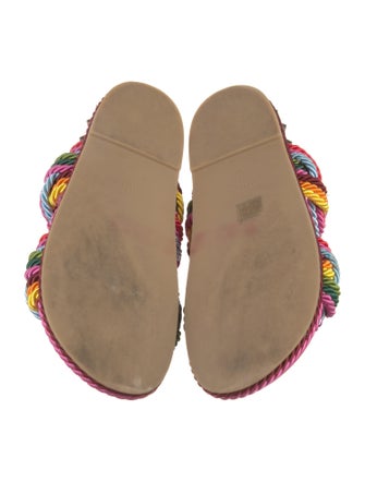 Valentino Rockstud Accents Patterned Slides