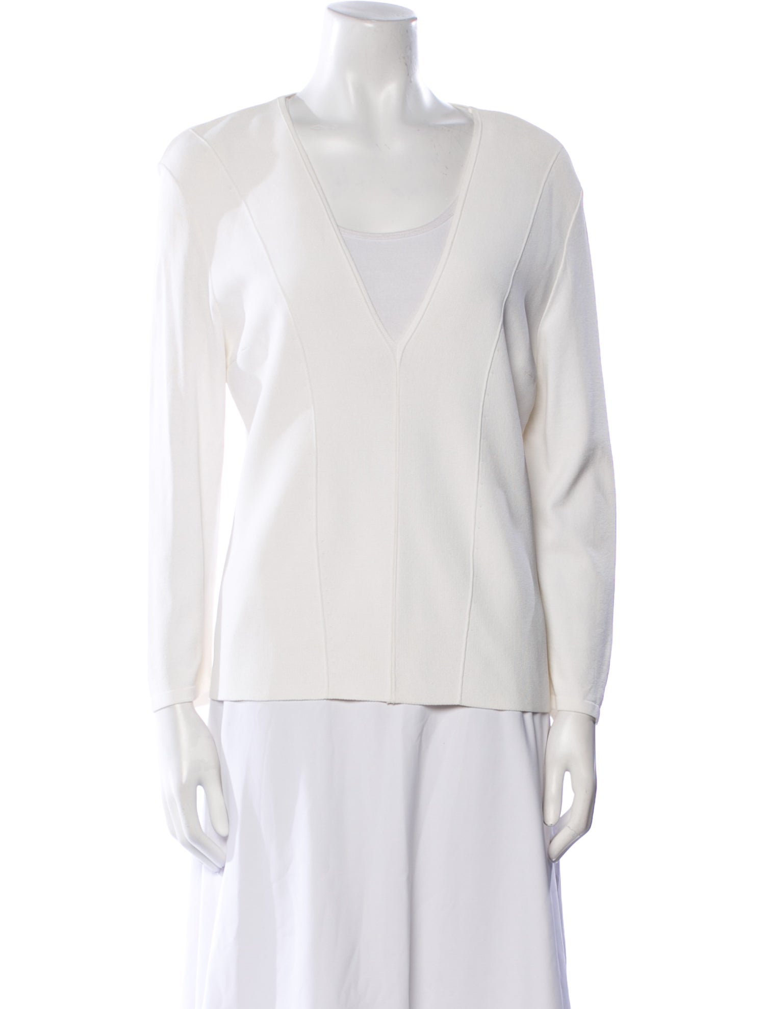 Valentino V-Neck Long Sleeve Blouse