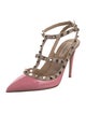 Valentino Rockstud Accents Patent Leather T-Strap Pumps