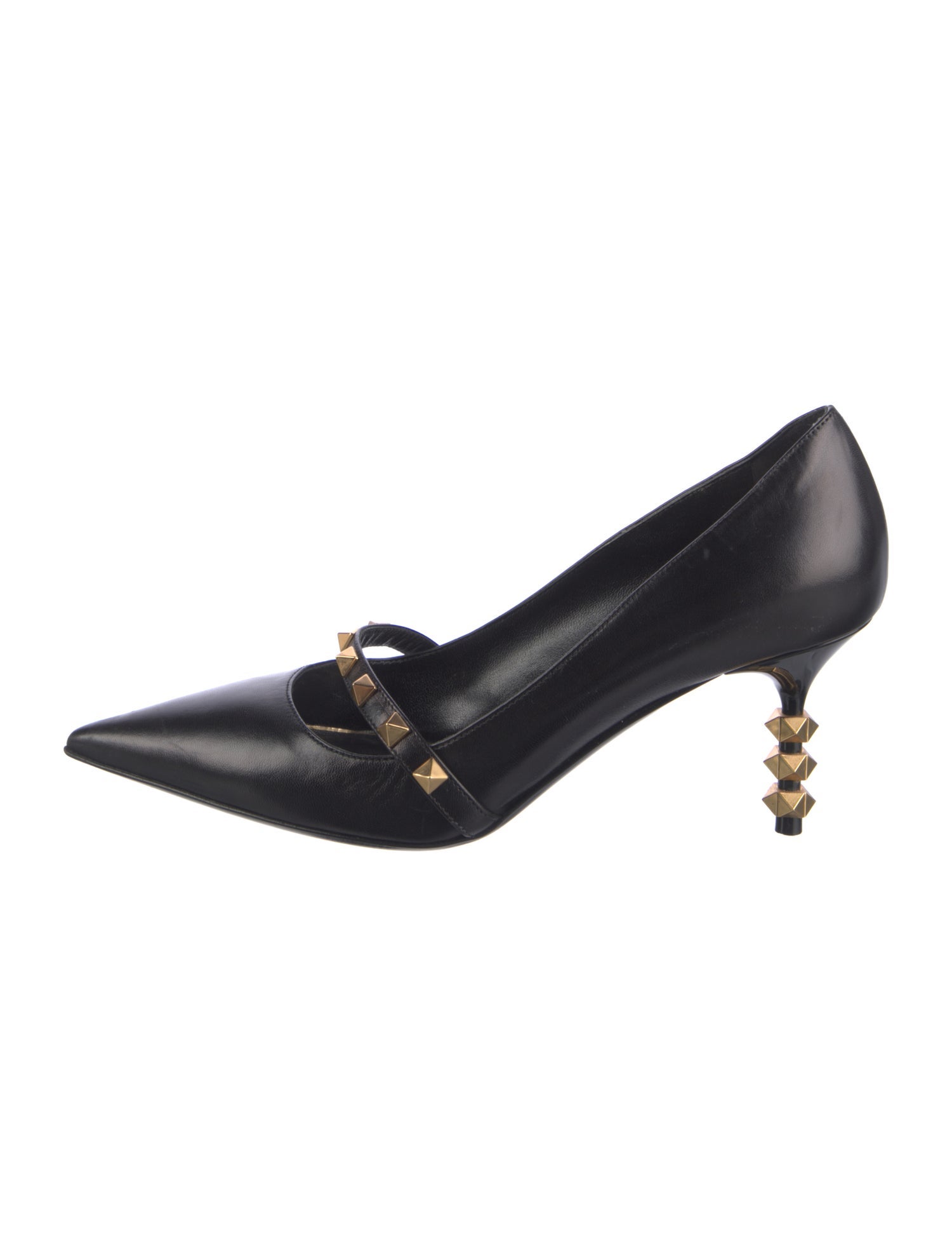 Valentino Rockstud Accents Leather Pumps