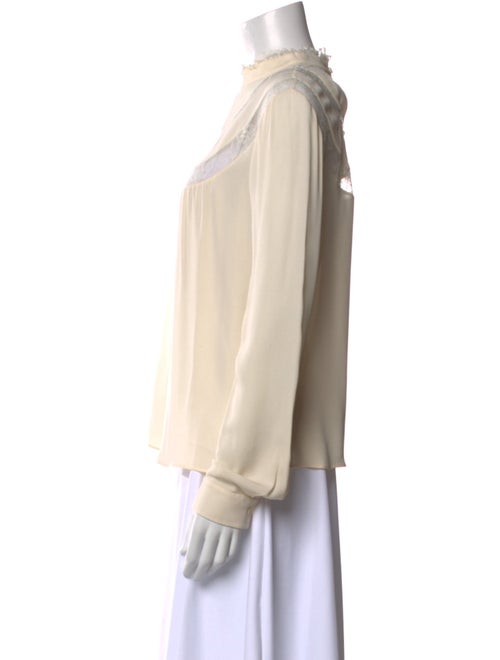 Valentino Silk Mock Neck Blouse