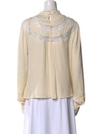 Valentino Silk Mock Neck Blouse
