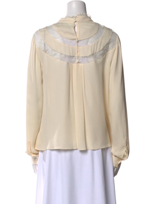 Valentino Silk Mock Neck Blouse