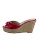 Valentino Patent Leather Bow Accents Espadrilles