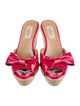 Valentino Patent Leather Bow Accents Espadrilles