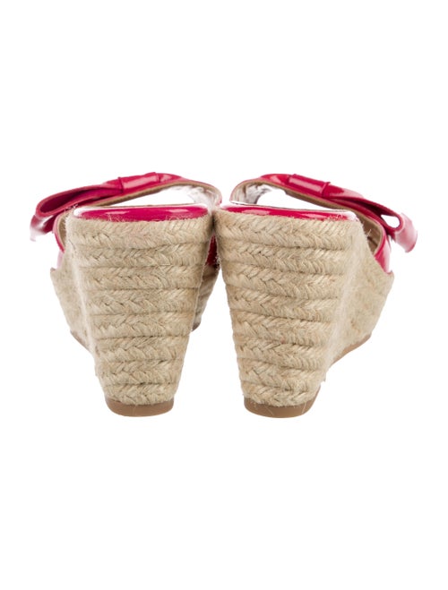 Valentino Patent Leather Bow Accents Espadrilles