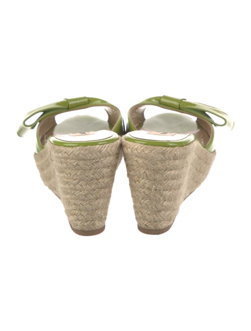 Valentino Patent Leather Bow Accents Mules