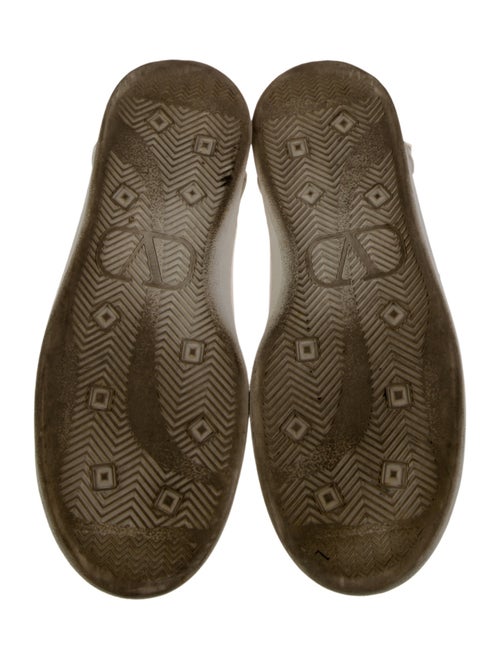 Valentino Rockstud Accents Leather Sneakers