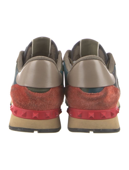 Valentino Rockstud Accents Leather Sneakers