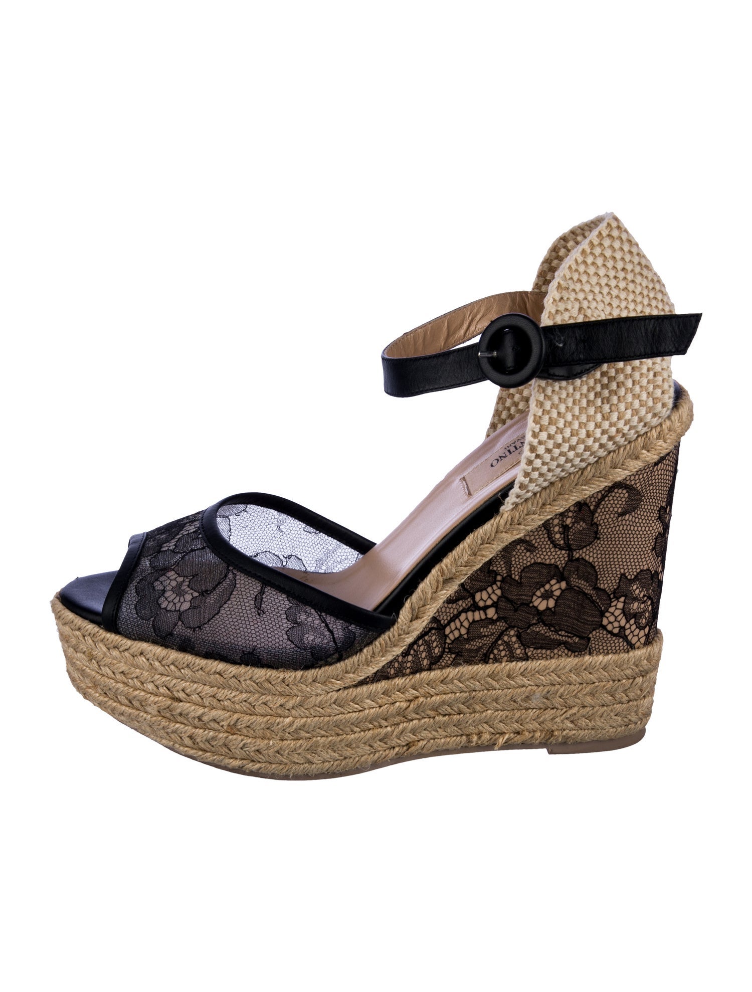 Valentino Lace Printed Espadrilles