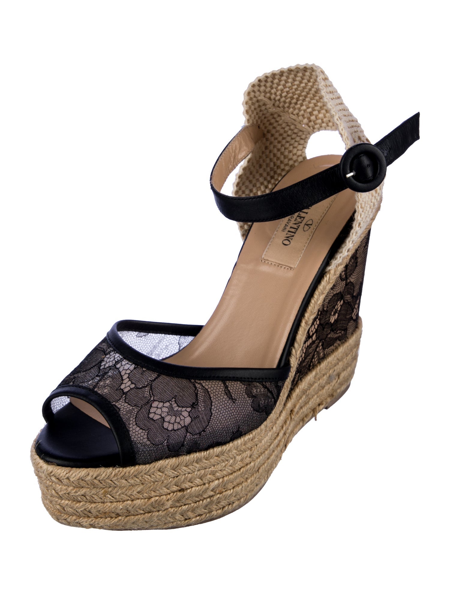 Valentino Lace Printed Espadrilles