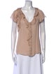 Valentino V-Neck Short Sleeve Blouse