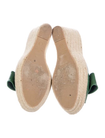 Valentino Patent Leather Bow Accents Mules