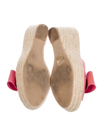 Valentino Patent Leather Bow Accents Mules