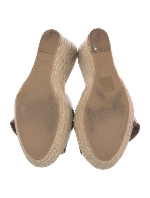 Valentino Patent Leather Colorblock Pattern Mules