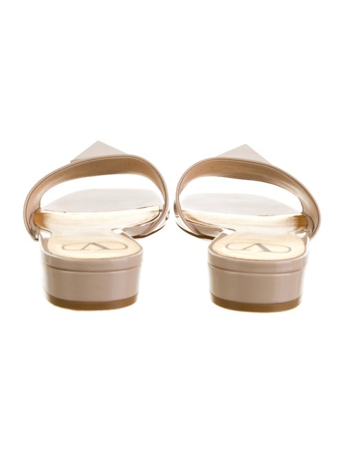 Valentino Rockstud Accents Patent Leather Slides