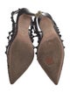 Valentino Rockstud Accents Lace T-Strap Pumps