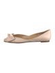 Valentino Leather Bow Accents D'Orsay Flats