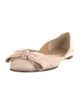Valentino Leather Bow Accents D'Orsay Flats