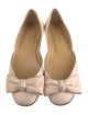 Valentino Leather Bow Accents D'Orsay Flats