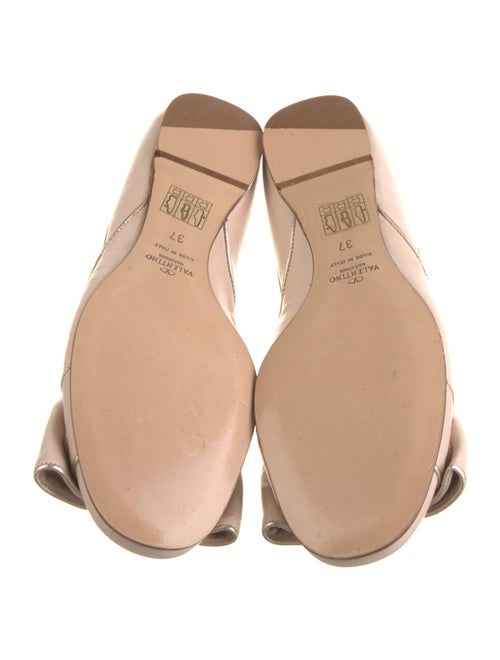 Valentino Leather Bow Accents D'Orsay Flats