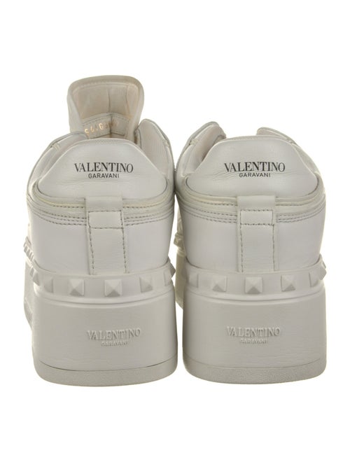Valentino Leather Studded Accents Sneakers