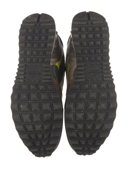 Valentino Rockstud Accents Leather Sneakers
