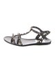 Valentino Rockstud Accents Rubber T-Strap Sandals