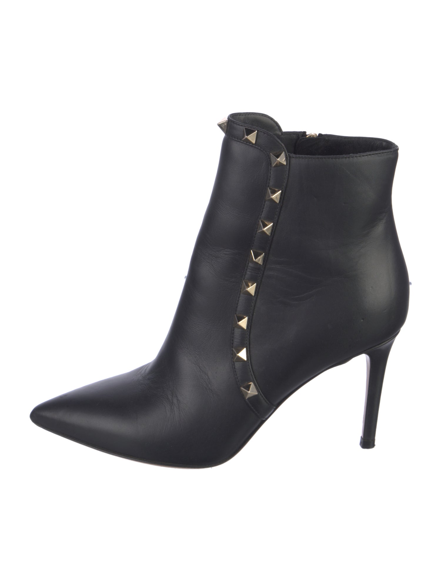 Valentino Leather Studded Accents Boots