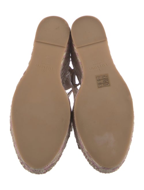 Valentino Rockstud Accents Leather Espadrilles