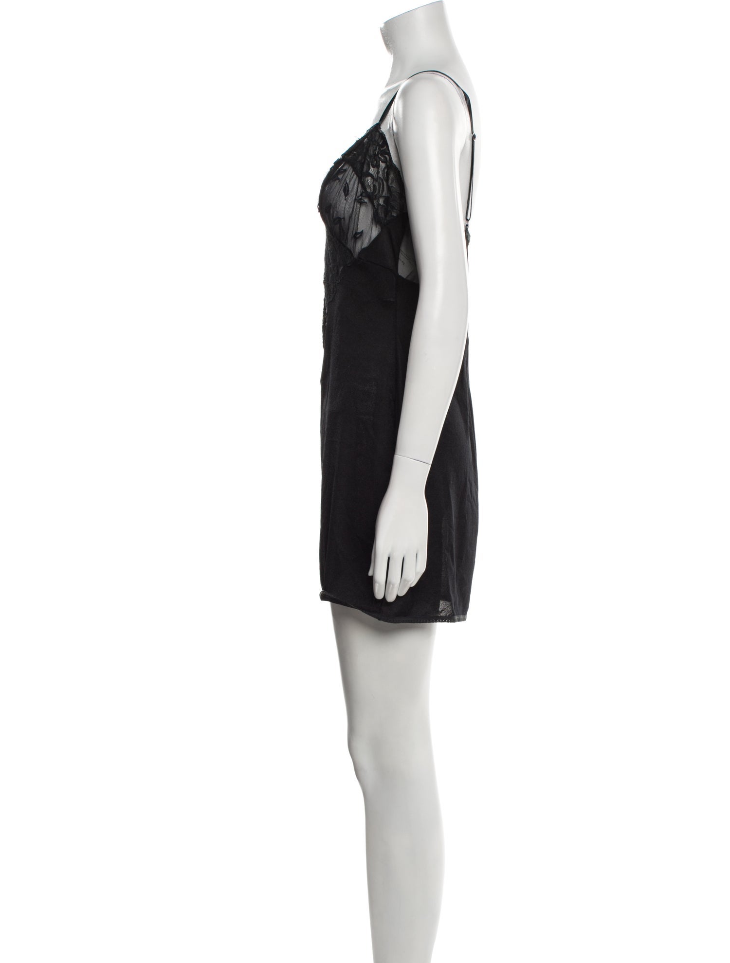 Valentino Nylon Lace Trim Embellishment Nightgown