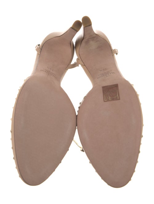 Valentino Rockstud Accents Leather Slingback Pumps