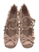 Valentino Rockstud Accents Satin Flats