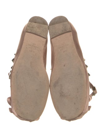 Valentino Rockstud Accents Satin Flats