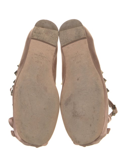 Valentino Rockstud Accents Satin Flats