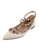 Valentino Rockstud Accents Leather Ballet Flats
