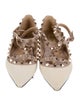 Valentino Rockstud Accents Leather Ballet Flats