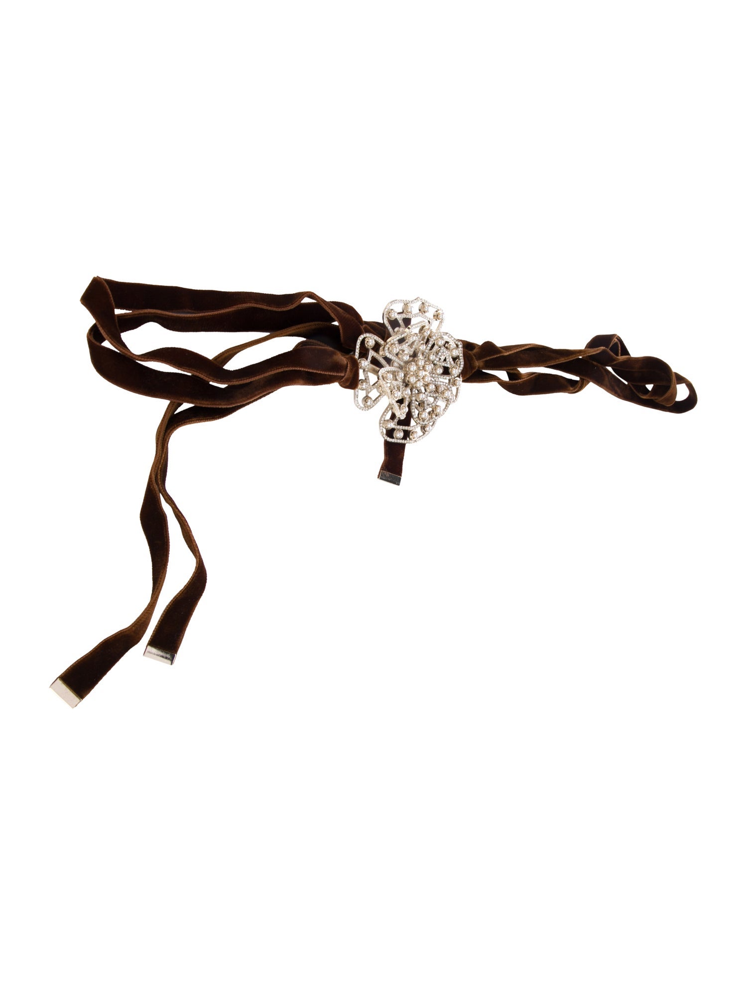 Valentino Skinny Velvet Belt