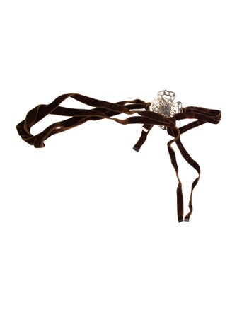 Valentino Skinny Velvet Belt