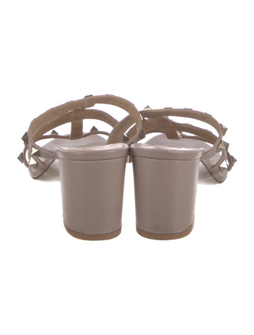 Valentino Rockstud Accents Leather Slides