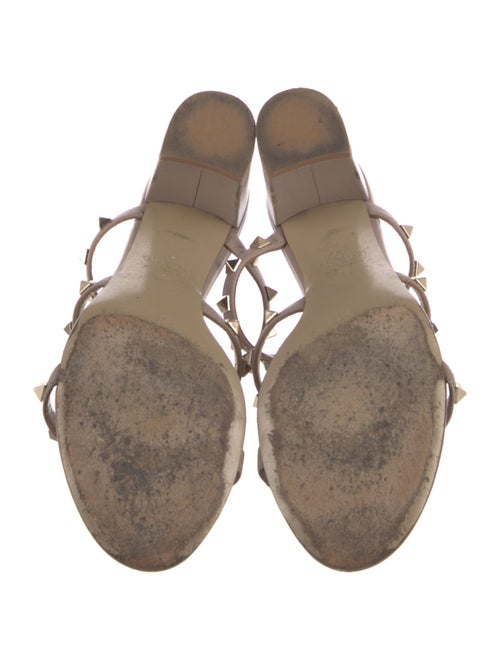 Valentino Rockstud Accents Leather Slides