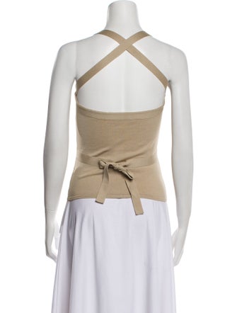 Valentino Square Neckline Sleeveless Top